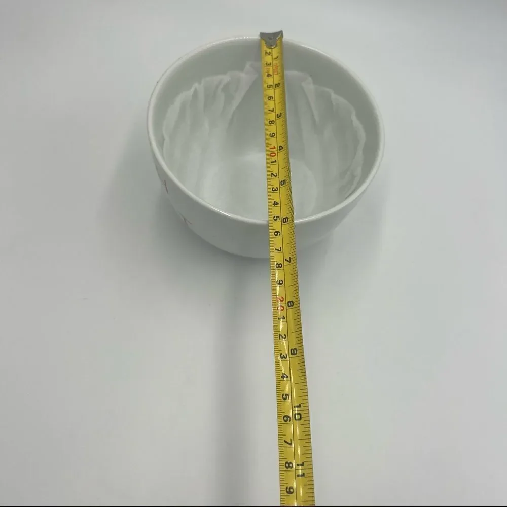 Set of 3 Crate & Barrel Ceramic Small Nesting Bowls. Holiday Nesting Bowls.